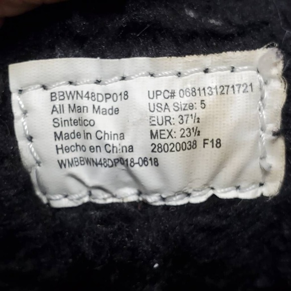 Wonder Nation Sintetico Winter Skater Boot Black Blue Lace Up Size 5 - Picture 12 of 12